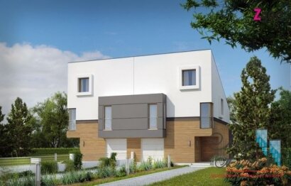 Проект Zb8 двухэтажный дом современного дизайна дл..