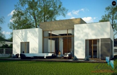 Zx111 проект современного одноэтажного дома с боль..